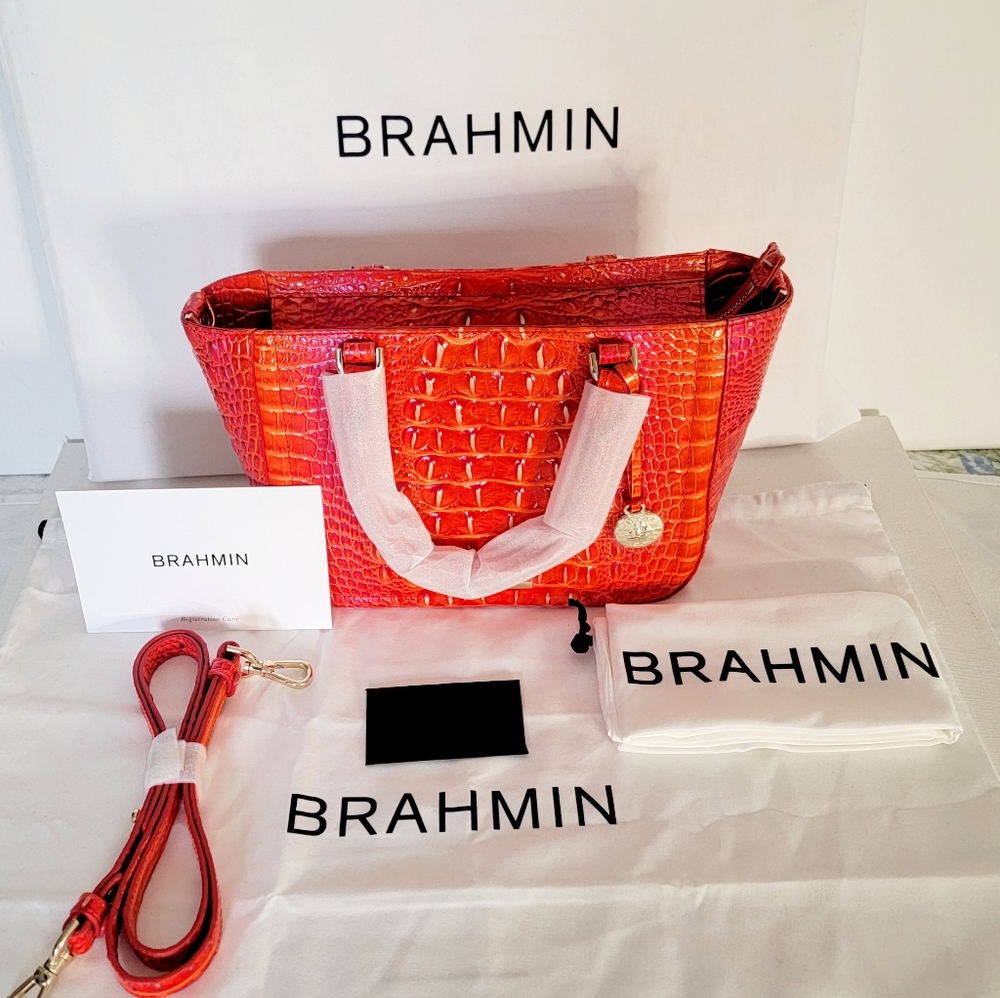 NWT Brahmin Small Ashlee Flame Handbag/Crossbody